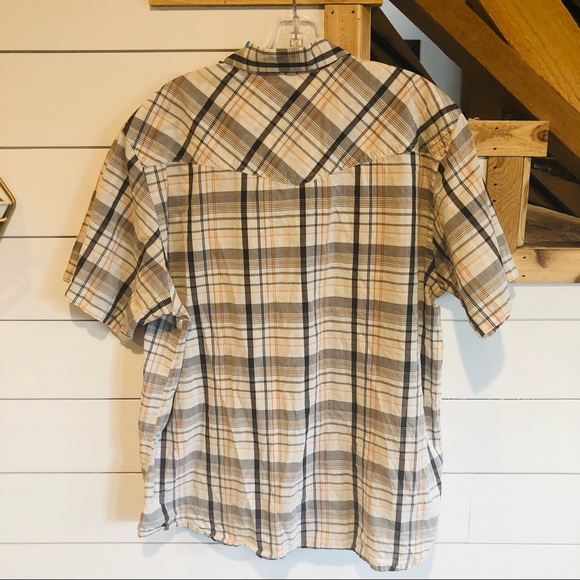 Prana flannel Pearl snap mens large shirt - Picture 5 of 5